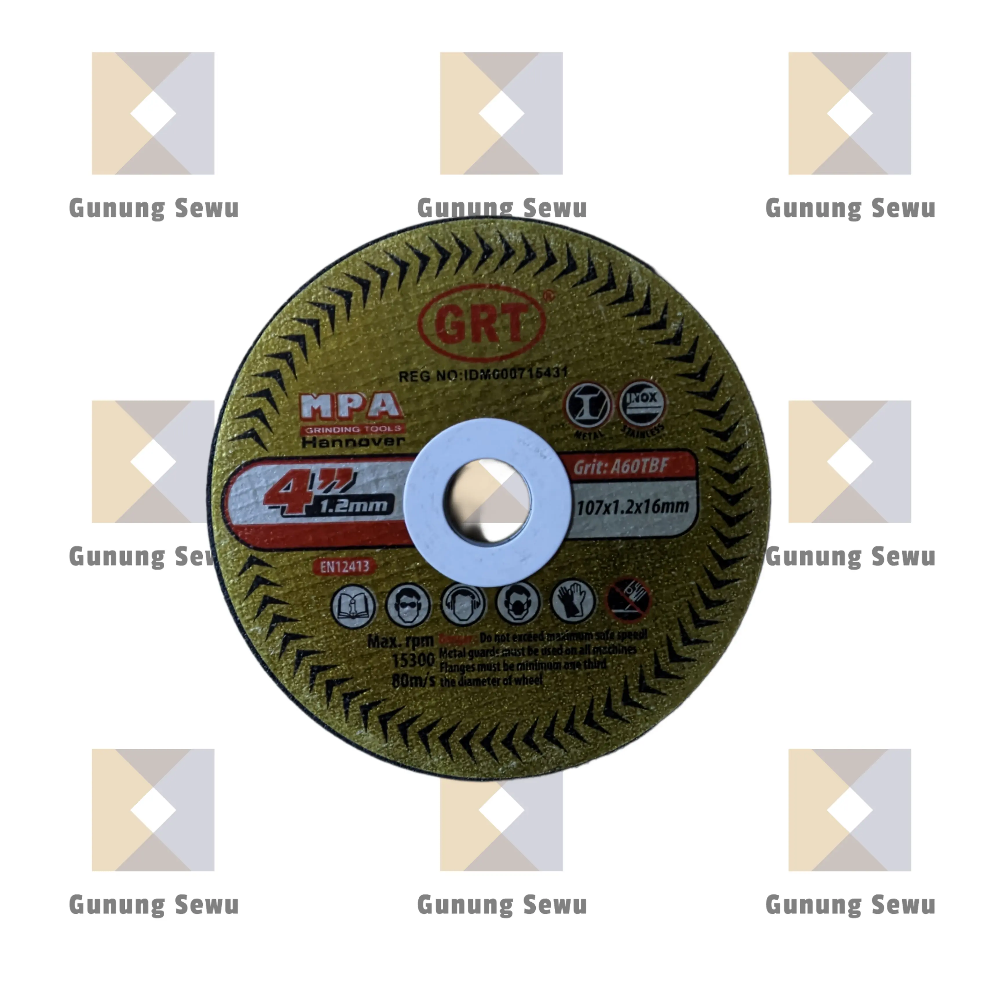 GRT Cutting Wheel Gerinda | Batu Potong Gerinda GRT 4"