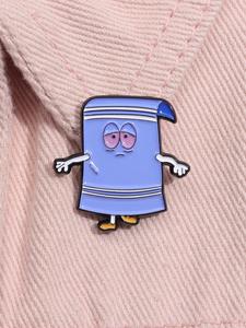 Towelie South Park Pin de esmalte de personaje de animación Broche de aleación de dibujos animados Insignia de mochila de solapa Accesorios de joyería de moda Regalo para amigos