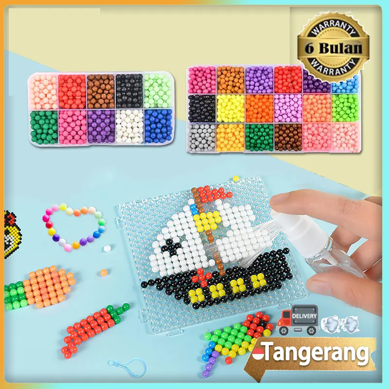 1500pcs/box Magic Water Beads Mainan Manik Manik Tempel Magic Beads DIY 10 Warna 1000 Pcs/ 15 Warna 1500 Pcs