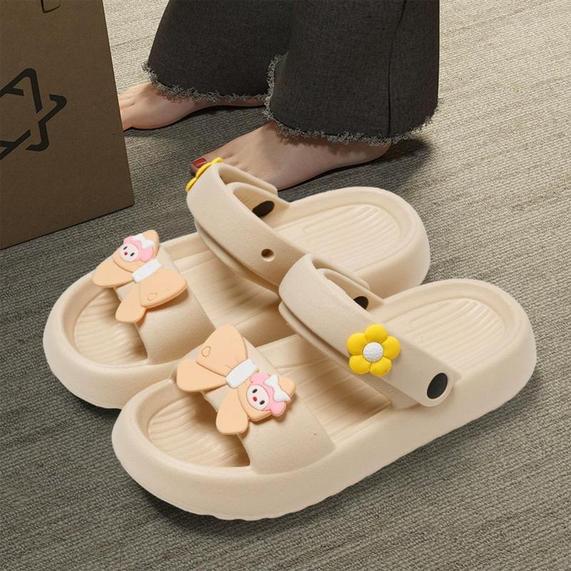 Xăng Đan Mùa Hè Đế Mềm Chống Trượt Cho Nữ, Giày Trượt Hoạt Hình, Dễ Thương, Thoải Mái, Dép Đi Trong Phòng Tắm Và Vòi Hoa Sen 2