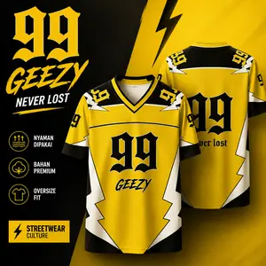 Jersey Lengan Pendek Leher V Gaya Balap Retro Seri No. 99 Olahraga Luar Ruangan Pria Terbaru 2026, Atasan Bernapas Unisex  – Powerful Style– Streetwear Kelas Atas– Number Graphic, Street Ready