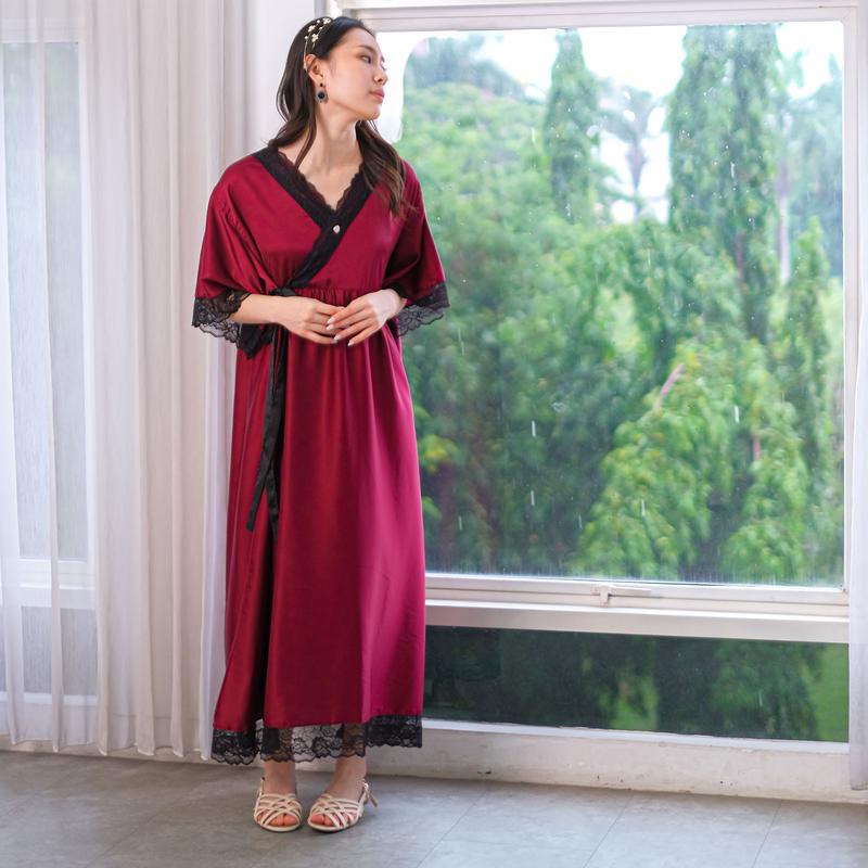 LADYBYDIANA MONALISA KIMONO Dailywear Ala Korea Bahan Silk Premium Busui Friendly Nyaman & Adem 1