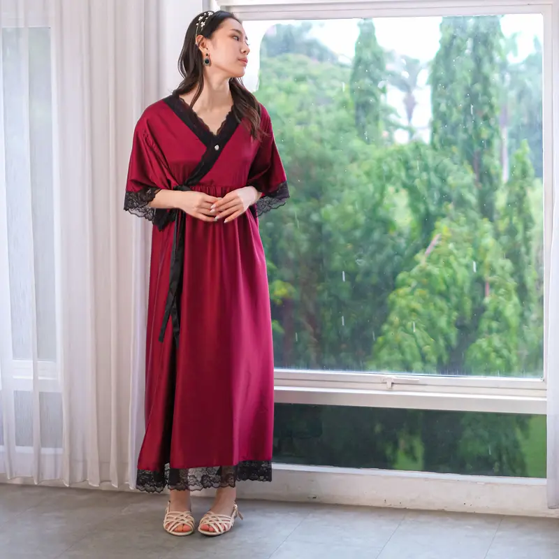LADYBYDIANA MONALISA KIMONO Dailywear Ala Korea Bahan Silk Premium Busui Friendly Nyaman & Adem 1