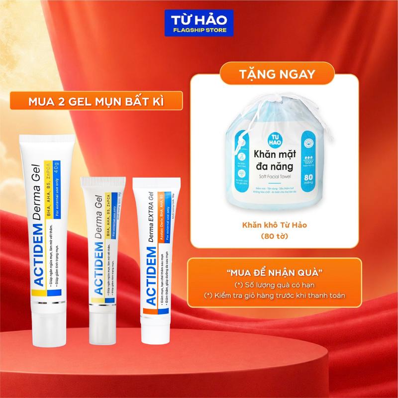 Gel mụn Actidem Derma Gel / Actidem Derma Extra Gel giúp giảm thâm mụn 18 / 40…