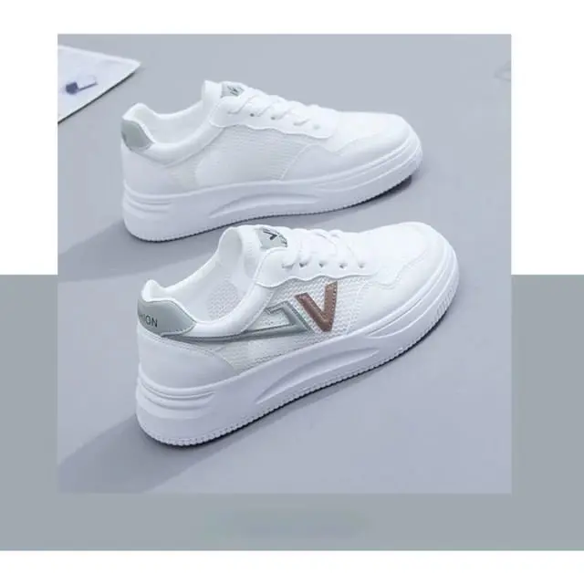 AZKA07_Sepatu Sneakers Wanita Korean Style Terbaru 2024 Sepatu Casual Terlaris Putih Shoe Kasual Sport 1