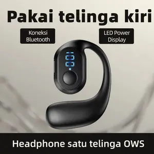 KY2PRO satu telinga headphone OWS wireless olahraga kiri telinga headset terbuka Bluetooth nirkabel Earbuds tanpa panggilan telinga jelas earphone dengan LED digital
