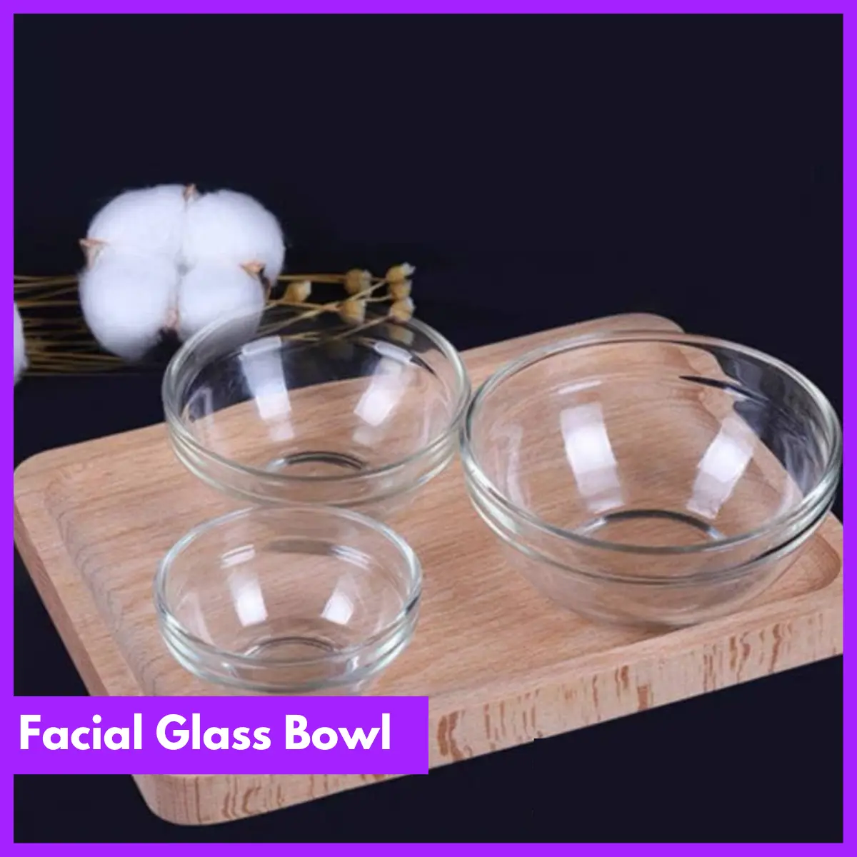 【TOLOVEBEAUTY】HIGHQUALITY BEAUTY SALON SPECIAL Facial Glass Bowl Bowls Cutlery Kitchenware Transparent Facial Treatment