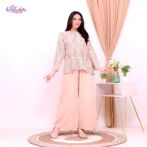 KoleksiKita One Set Wanita Rayon - Setelan Wanita Rayon Motif Bahan Tebal Halus Lembut dengan Desain Elegan dan Nyaman