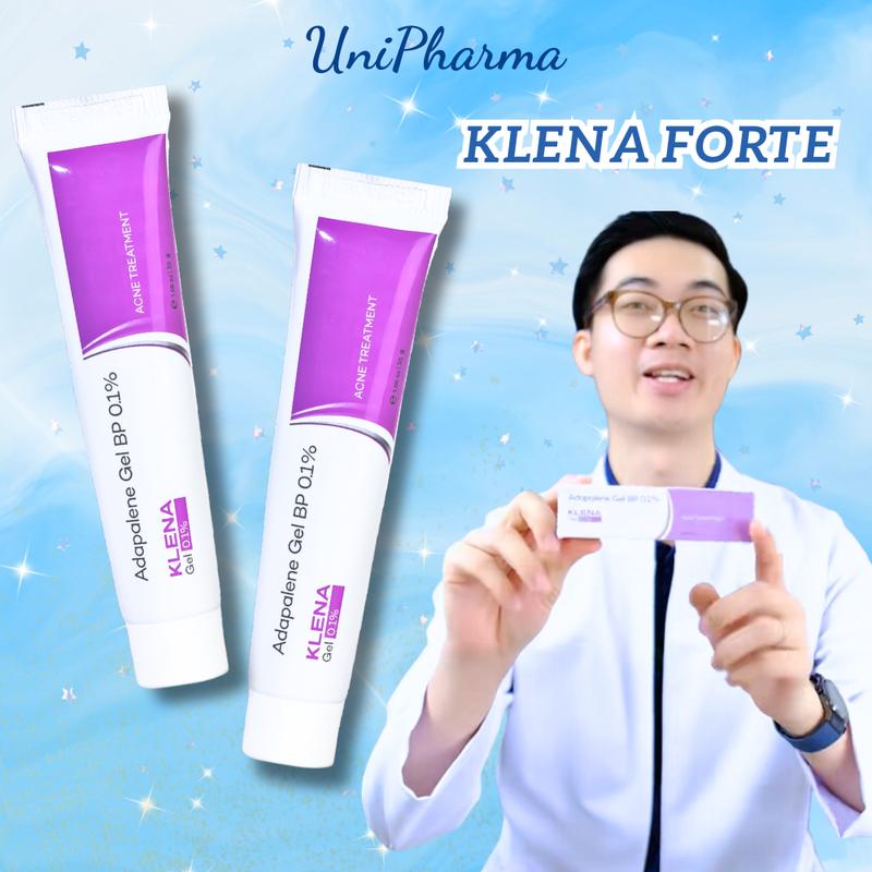 Gel bôi mụn Klena Forte 0.1% thích hợp với mụn ẩn mụn viêm và mụn trứng cá tuýp 30g