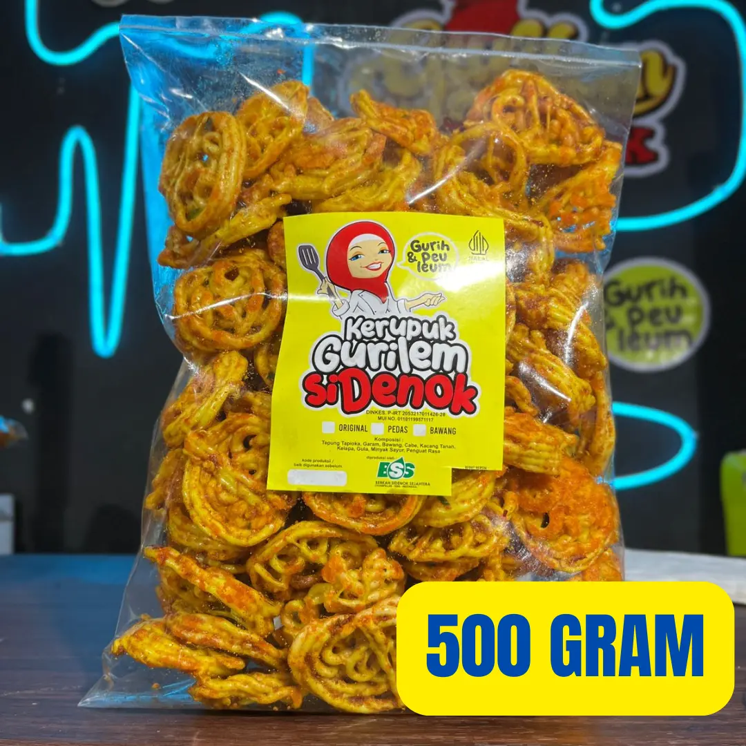 Kerpuk Seblak Mie Kuning Pedas Daun Jeruk 500g - Snack Makanan Ringan - Food