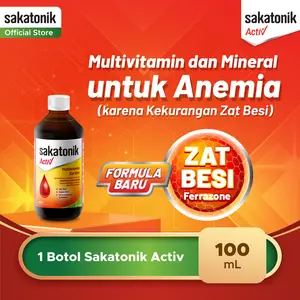 Sakatonik Activ 100 Ml - Multivitamin Penambah Darah / untuk Anemia