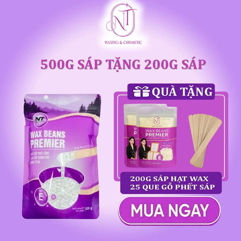 [Combo 500gr + 200gr] Sáp Wax Lông Nóng NTWaxing Chính Hãng Wax Lông Nách, Wax Tay Chân, Sáp Wax Bikini