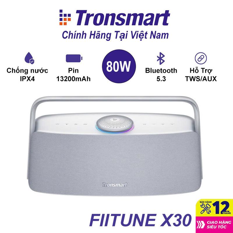  Loa Tronsmart Fiitune X30 80W Có 1 Củ Loa bass - 3 Loa Mid - 2 Treble - Loa Bluetooth 5.0 Sounarc K1    - Bảo Hành chính hãng 12 tháng 