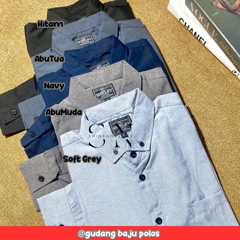 Kemeja Polos Lengan Panjang Bahan Katun Tebal  1 pcs 3