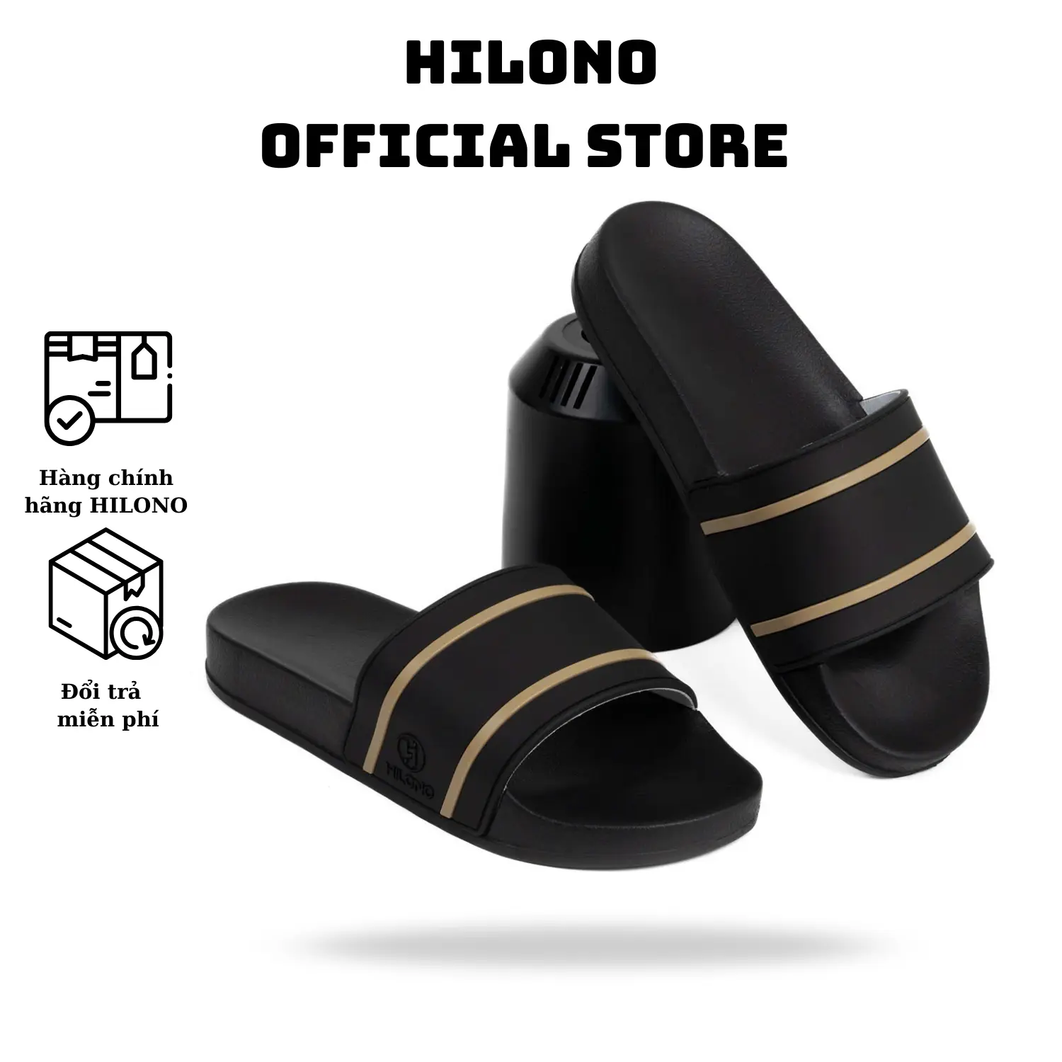 [HILONO] Dép quai ngang unisex HL05  chất liệu đế IP  thiết kế thời trang hiện đại sang trọn, đế cao 3cm