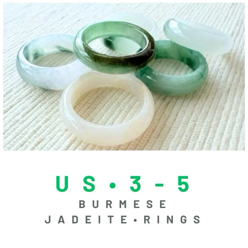 Jadeite Grade A Rings US 3, 4, 5