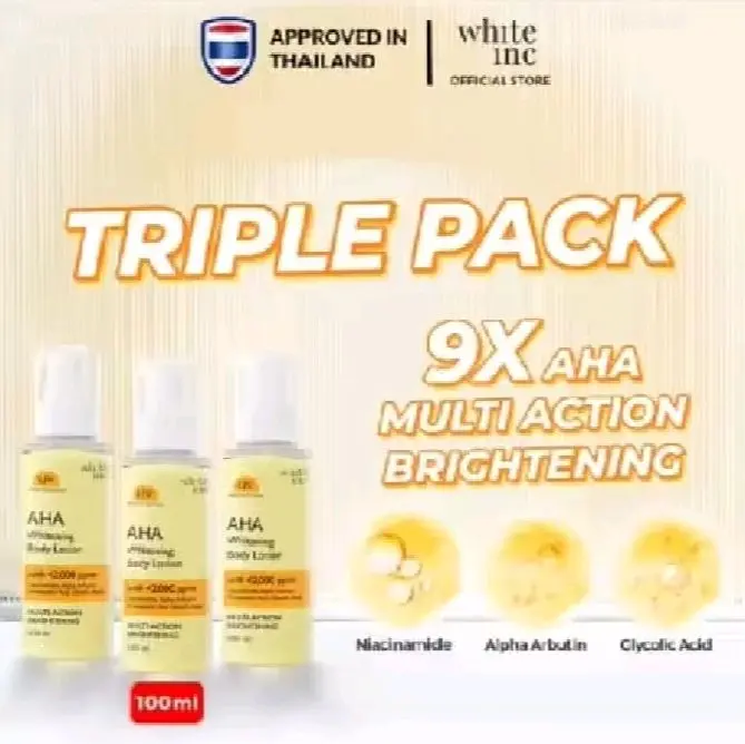 WHITE INC AHA 3pcs Body lotion to Whitening & Moisturising | Hand Body Lotion Pencerah ...