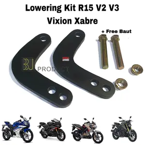Lowering Kit R15 Vixion Xabre XSR Pemendek Rod Tie Plate Unitrack Prolink