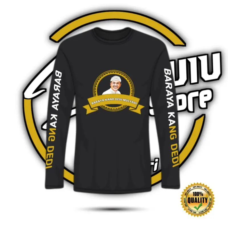 KAOS BARAYA KDM // KANG DEDI MULYADI // LENGAN PANJANG //KAOS DEDI MULYADI Cotton combed 24 s Knitto