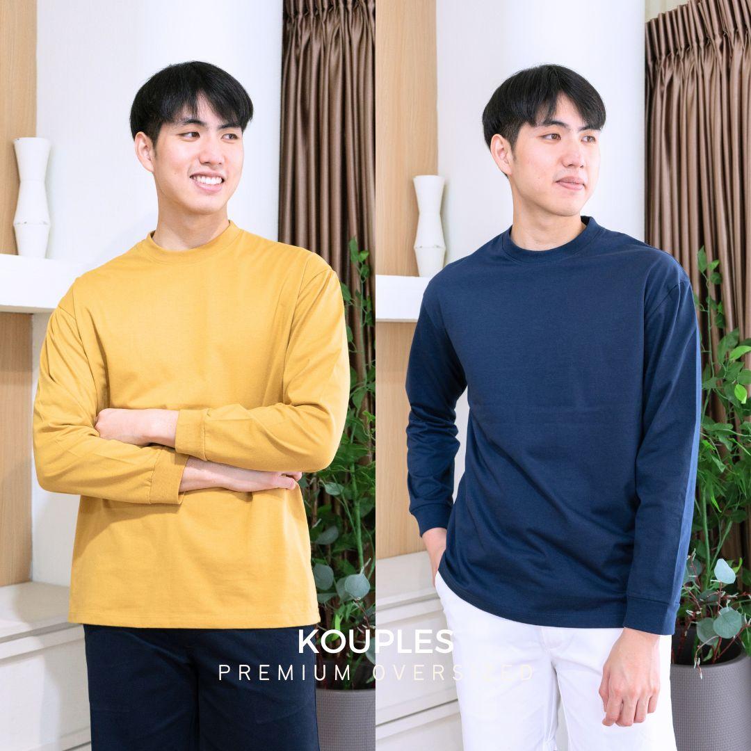 เสื้อโอเวอร์ไซส์แขนยาว เสื้อคู่ LONG SLEEVE OVERSIZE KOREAN  ผ้าหนา SUPER SOFT by KOUPLES ใส่สบาย เป