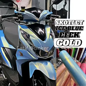 skotket stiker motor ice blue lembayung gold dolphin blue premium Motorcycle