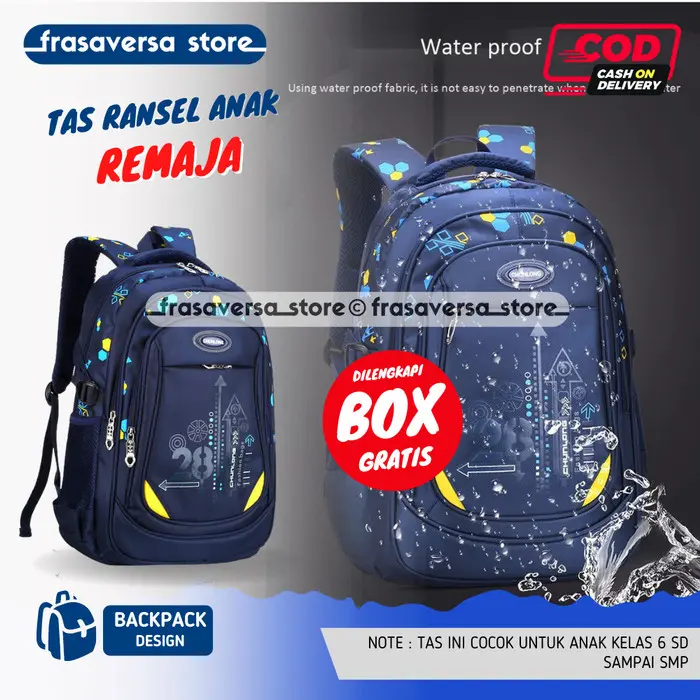 Tas Ransel Sekolah Anak Laki Laki Perempuan SD SMP