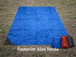Fotprint Alas Tenda Piknik Camping Ukuran 2m x 2m Bahan WP Import Warna Biru Benhur Mudah Dibawa Cocok Untuk Piknik Keluarga