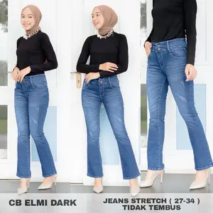 ACCJEANS.ELMI CELANA PANJANG CUTBRAY WANITA BASIC KANCING DUA