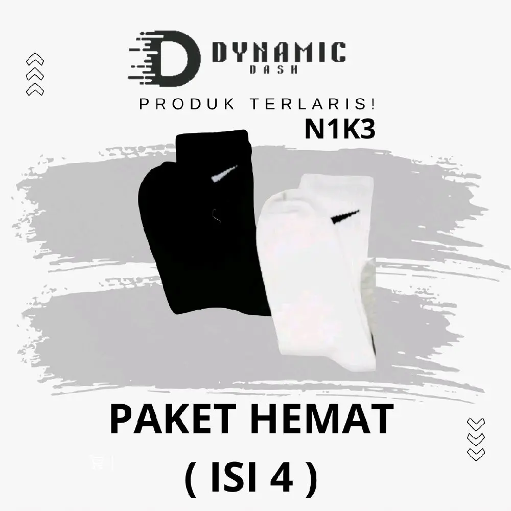 PAKET HEMAT ( ISI 4 ) - KAOS KAKI N1K3 KAOS KAKI PANJANG SEBETIS I KAOS KAKI OLAHRAGA I FUTSAL I KAOS KAKI BOLA UNISEX Kaus Kaki Sporty