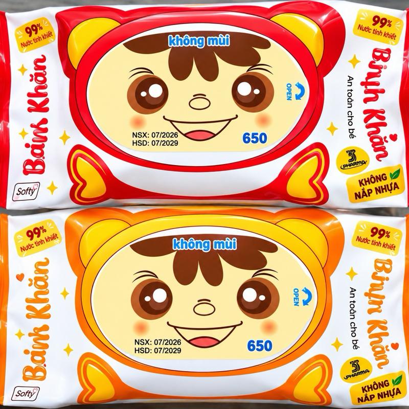 ( KHÔNG NẮP)Combo 10 Gói Khăn Ướt AnMy Baby Wipes - Vải Dày-Không Mùi-Tiết Kiệm-An Toàn-Tiện Lợi-Cân Nặng 270gr->350gr Siêu Hời