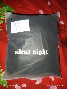 Product Review of Hoodie boxy fit reflektif Silent Nigh Unisex  Fleece tebal 280 gsm | Sablon Reflektif Silver Free Stiker from R**Z ** J**🤙 1