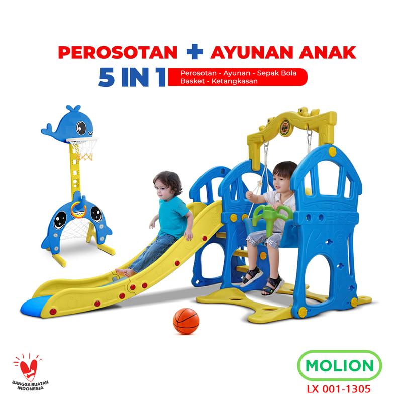 Prosotan Ayunan Bermain Mainan Perosotan Prosotan Mainan Plastik Ayunan Anak 5in1 Edukatif 001-M1305 0