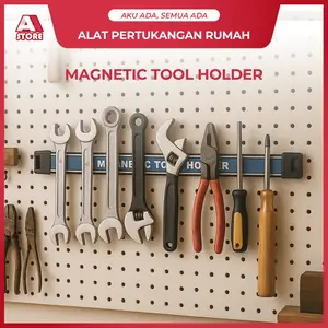 Magnetic Tool Holder Rak Gantungan Perkakas Dinding Organizer Magnet Kuat 12/18/24 Inch