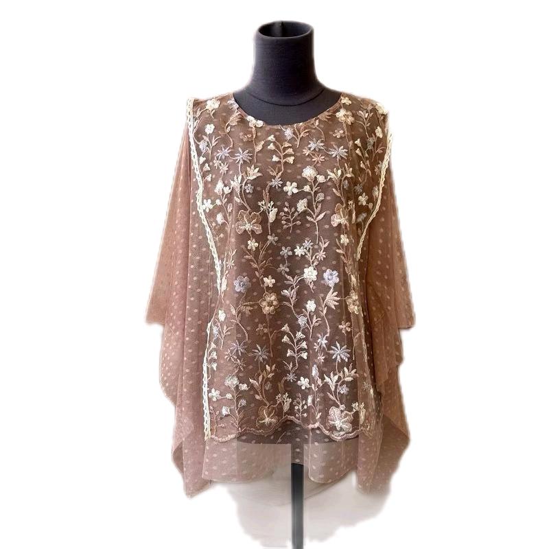 Vest Tile Garden Brukat Korea Wanita Muslim Panjang Cardigan Katun Motif Dewasa Hitam - Baju, Kardigan outer tali 2