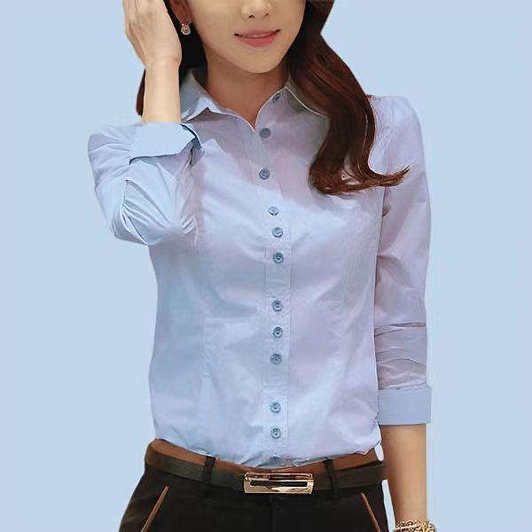 Product Introduction of Áo Công Sở Màu Trắng Dài Tay Cho Nữ, Quần Áo Làm Việc Mỏng Mùa Xuân Và Mùa Thu, Trang Phục Trang Trọng, Áo Sơ Mi Nữ Mới Cho Sinh Viên Nữ 11