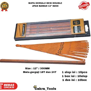 MATA GERGAJI BESI DOBEL 12" INCH MODEL SANDFLEX / MATA GERGAJI BESO DOBEL ATAS BAWAH