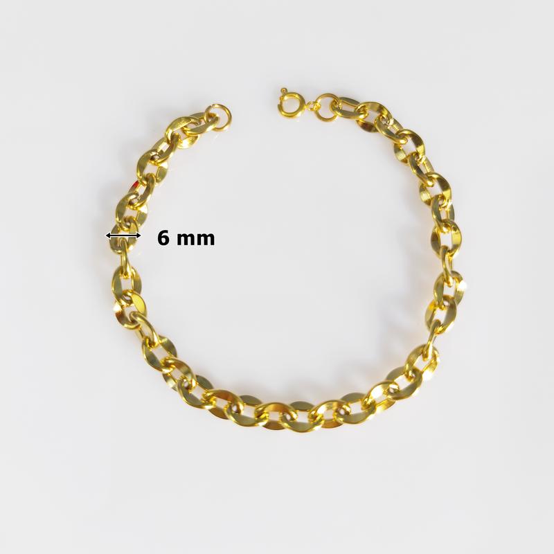 Lắc tay xích titan nam nữ dây xích dẹp trơn sang trọng khóa tròn không đen gỉ không gây dị ứng hjhjshoptrangsuc