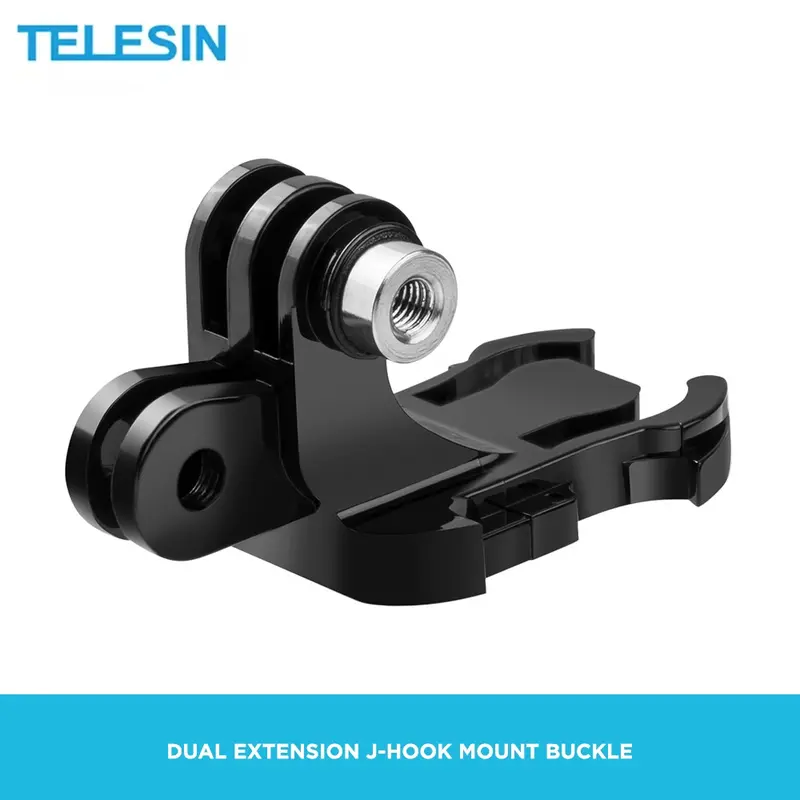 TELESIN Dual Extension J-Hook Mount Buckle for Action Camera 0
