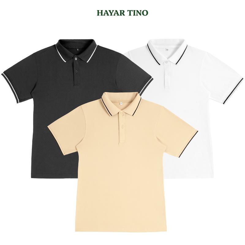 SET 3 Áo POLO Shirt HayaR Basic Phối Viền Tone Màu Pastel Menswear Nam Ngắn Tay