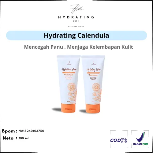 Jevarine Hydrating Lotion Calendula - Jevarine Calendula Body Lotion Membantu Meredakan Kulit Eksim, Psoriasis, Alergi, Ruam Dan Bekas Luka BPOM
