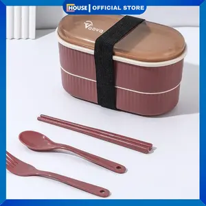 UHOUSE LUNCH BOX TINGKAT/ LUNCH BOX SUSUN/ Kotak Bekal Makan Siang / Bento Set 900ml / cek tutorial video pada katalog / Kitchenware UHOUSE LUNCH BOX TINGKAT/ LUNCH BOX SUSUN/ Kotak Bekal Makan Siang / Bento Set 900ml / cek tutorial video pada katalog / Kitchenware