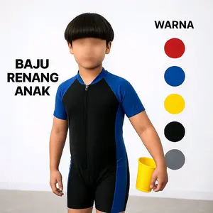 Baju Renang Anak TK SD Model Diving Bahan Polyester Melar Nyaman & Bebas Gerak Harga Murah untuk Aktivitas Renang Anak-anak