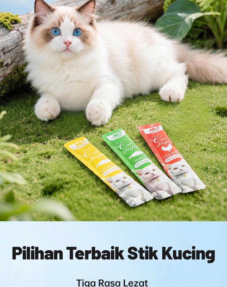 10pcs/20pcs/50pcs/100pcs Makanan Kucing Basah/Wetfood Cemilan Stik/Pet Strip Kucing-3 10pcs/20pcs/50pcs/100pcs Makanan Kucing Basah/Wetfood Cemilan Stik/Pet Strip Kucing-3