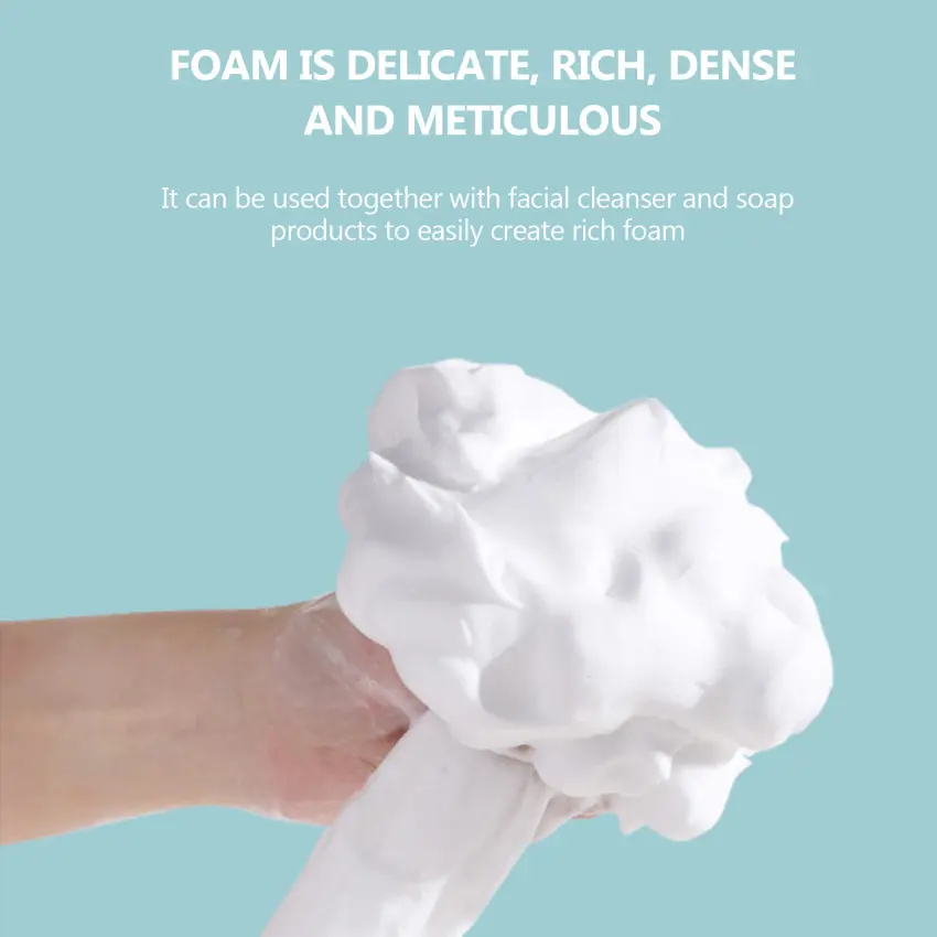 Clean Foaming Mesh Bag Portable Hangable Soap Saver Bag Bath Shower Foaming Mesh Net Cleansing Delicate Foam Network