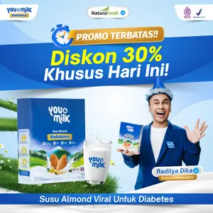 You&Milk Diabalance - Susu Almond Rendah Gula Bantu Masalah Diabetes Kolesterol Guldar Tinggi Kebas Kesemutan Original BPOM HALAL 200gr