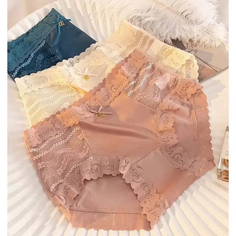 Combo 5 quần lót su lạnh viền chữ sexy cạp vừa ( loại 1 )