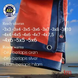 Terpal A12 Super tebal ukuran 4x6 4x5 4x7 5x6 5x5 3x5 3x6 3x7 4x4 3x10 Korea tenda terop kolam lembaran Waterproof Camping anti Hujan