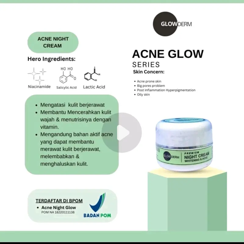 Glowderm Acne Night Cream 0