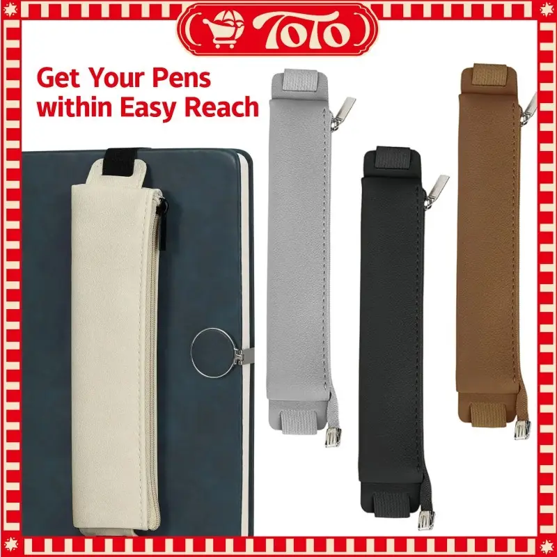 Pencil iPad Pouch Leather Case Kulit PU untuk Menyimpan Pen Stylus di Planner Pen Holder Sleeve Pouch Bag Tempat Simpan Stylus