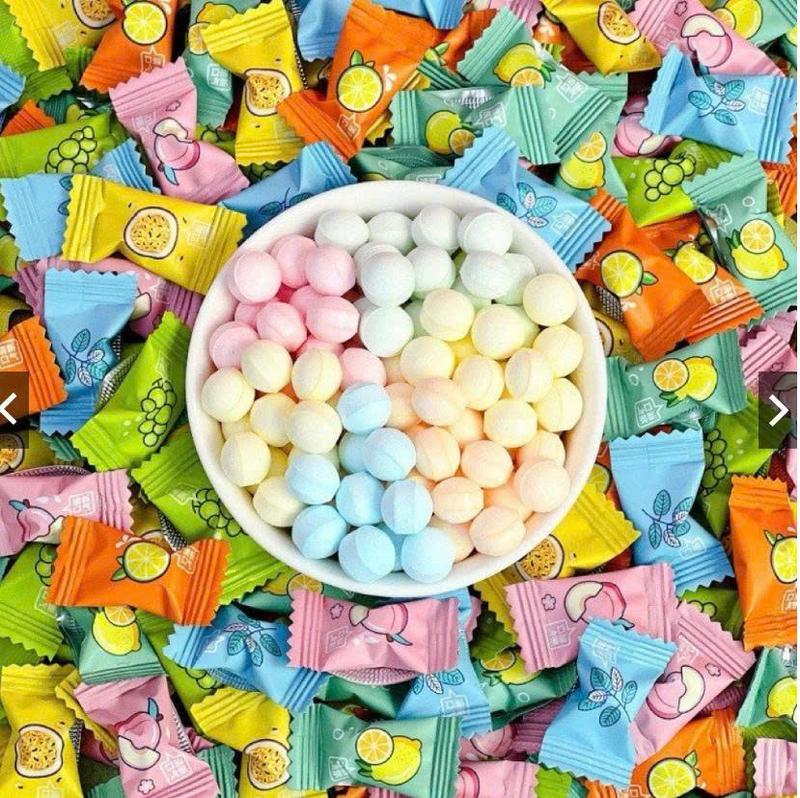 [500gr] Kẹo Ngậm Trái Cây Không Đường Vitamin C Thơm Miệng Mát Lạnh - Mix 12 Vị Ngẫu Nhiên